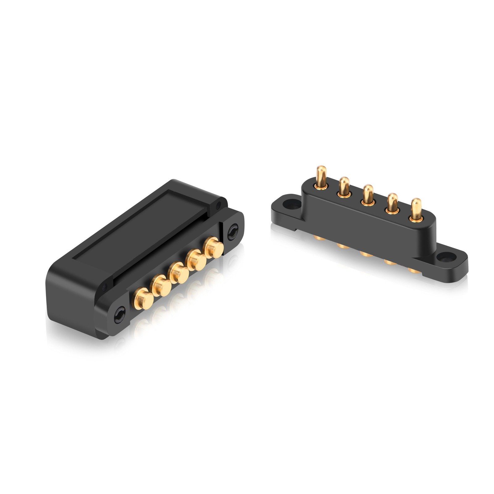 F0695 5 Position Spring Piston Connector Through Hole Pcb