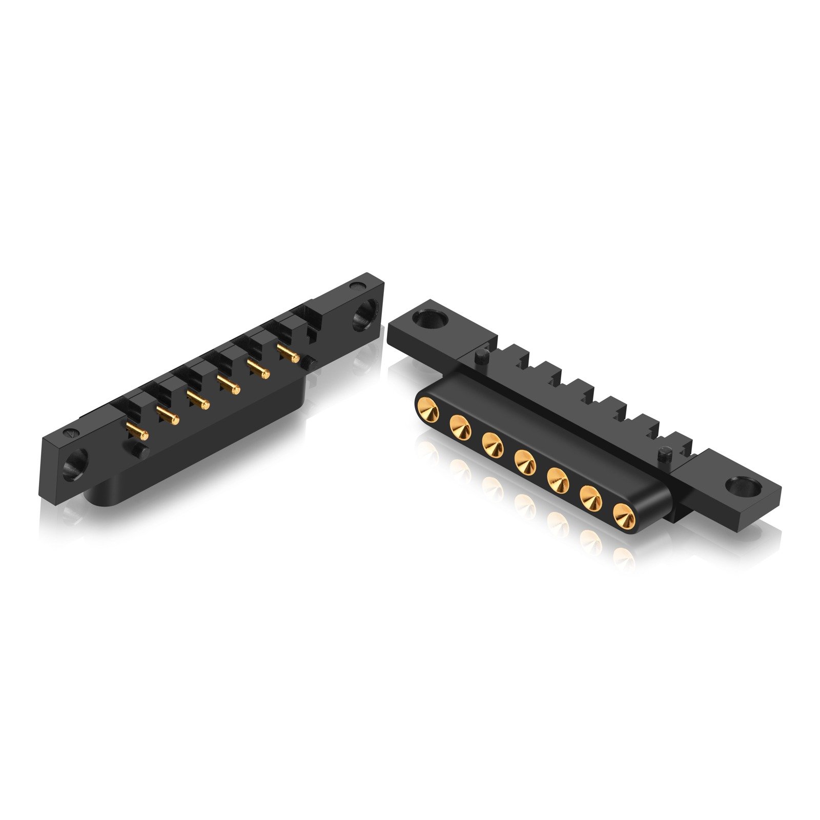 S0437 7pin Bending Solid Pin Female Connector Pcb
